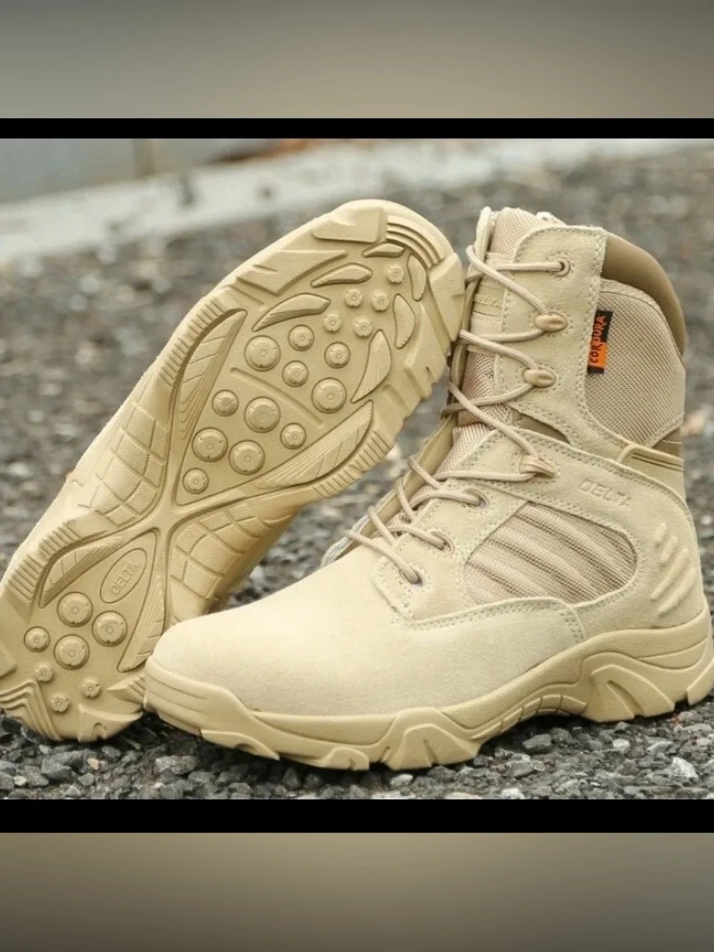Delta Tactical Men’s Tan Cordura Military Combat Work Boots Made In USA Size 8
